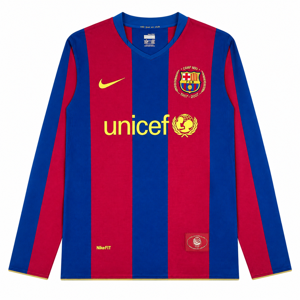 Camiseta 1ª equipación manga larga 07-08 FC Barcelona
