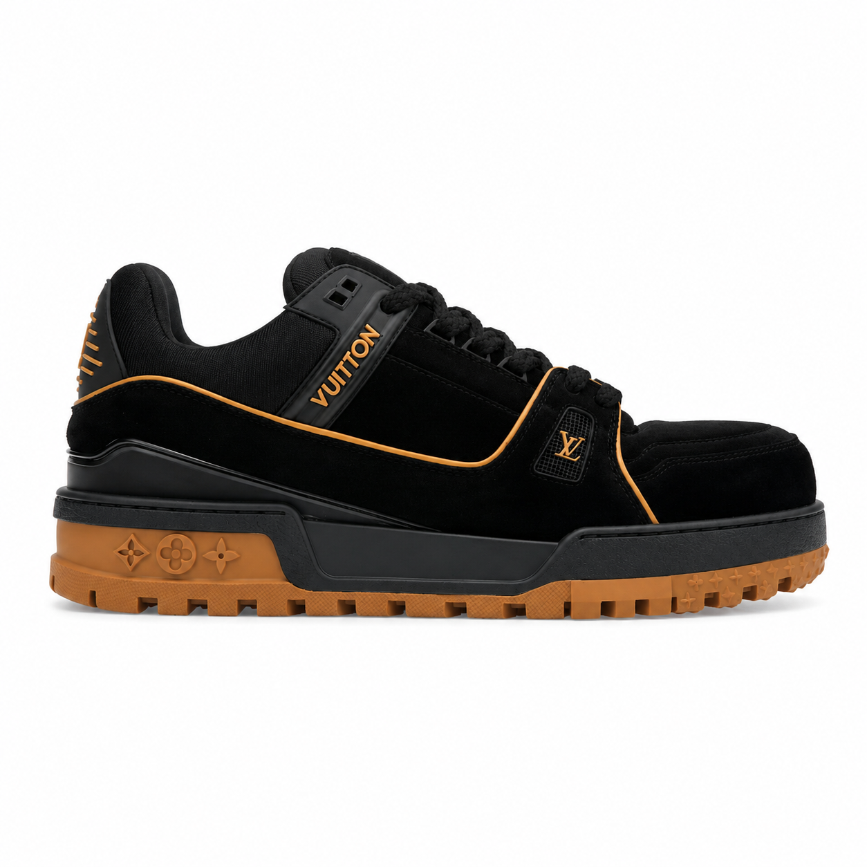 Louis Vuitton Trainer Maxi Negro Marrón Ante