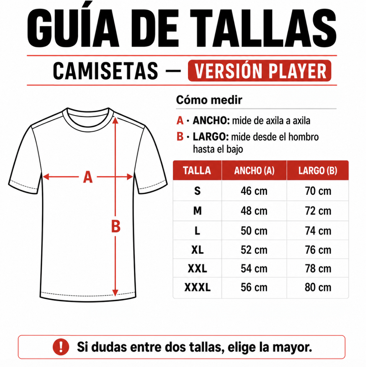Información adicional camisetas CAMISTREND