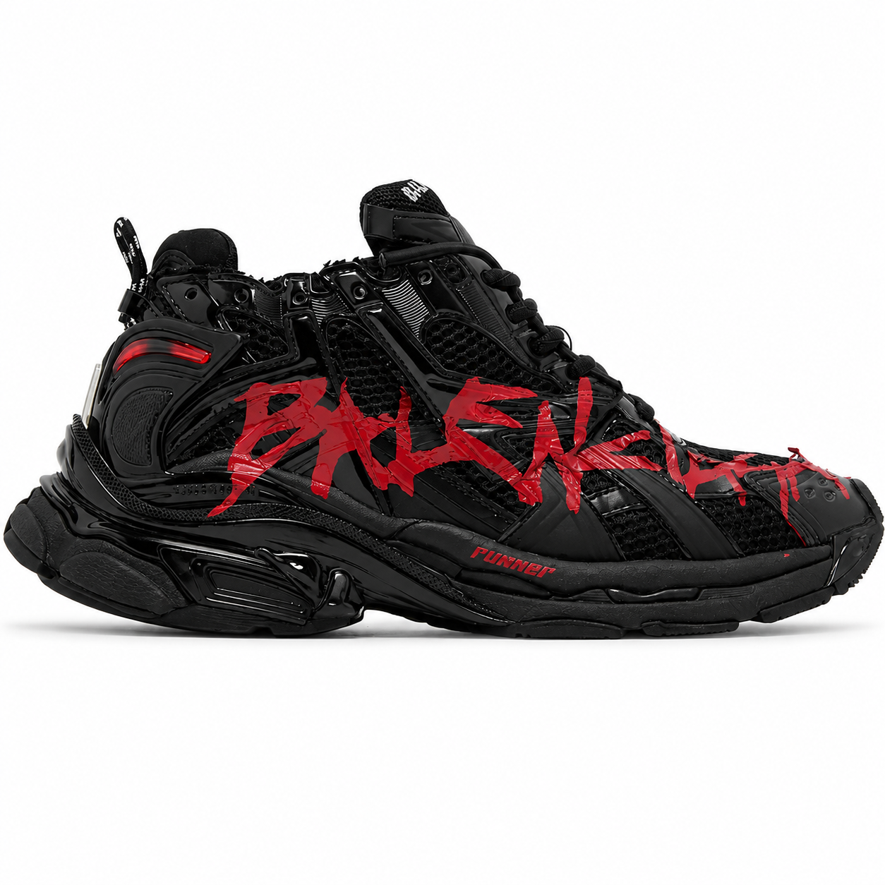 Balenciaga Runner Graffiti Negro Rojo