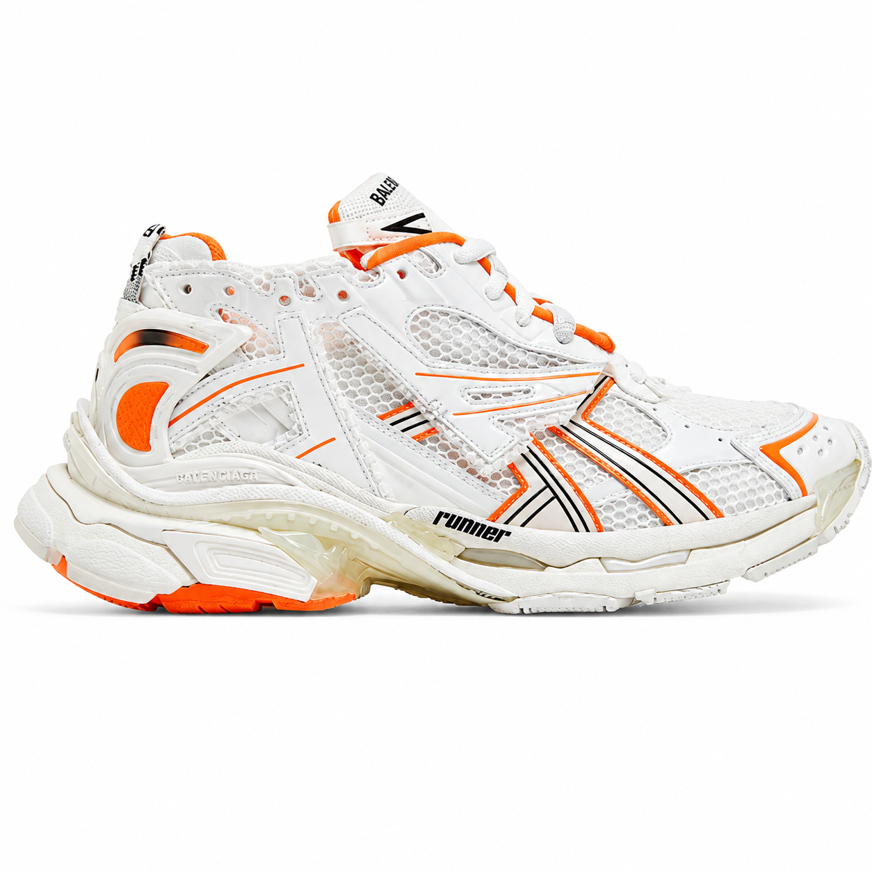 Balenciaga Runner Eggshell Neon Orange