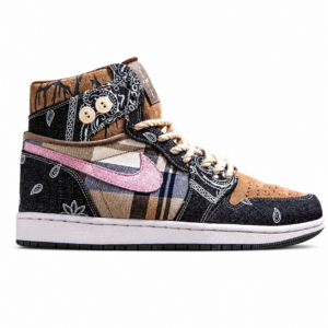 BespokeIND x Air Jordan 1 High 'Travis Scott Bandana' Custom