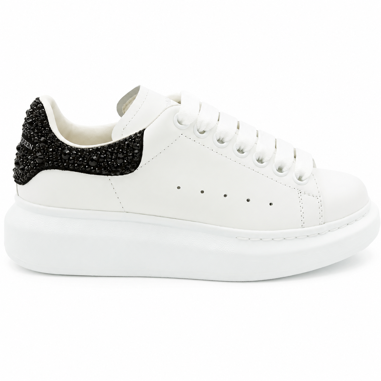Alexander McQueen Oversized Sneaker 'White Black Crystal'