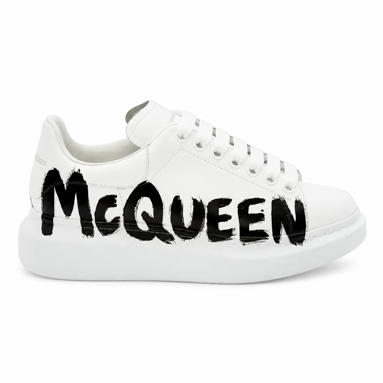 Alexander McQueen Graffiti de gran tamaño Blanco Negro
