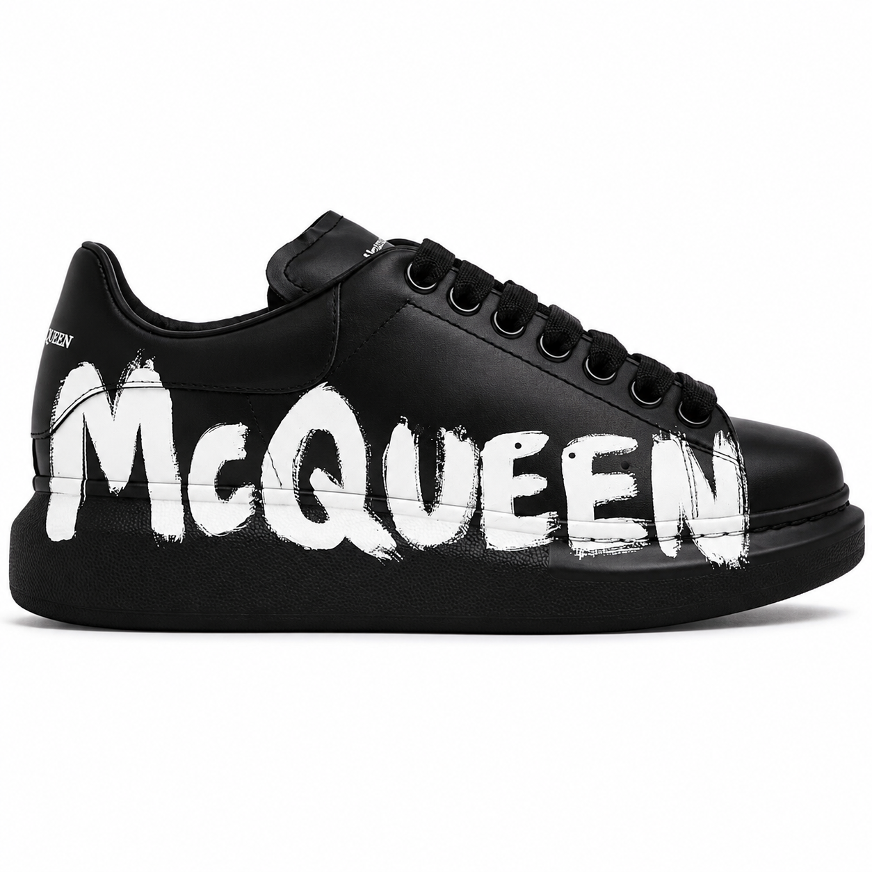 Alexander McQueen Graffiti de gran tamaño Negro Blanco