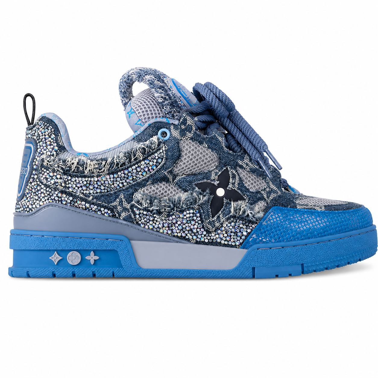 Swarovski x Louis Vuitton skate 'Monograma Azul'