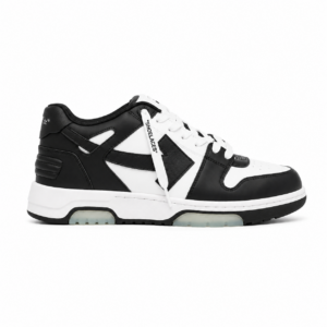 Off-White Out Of Office Low Black and White Leather