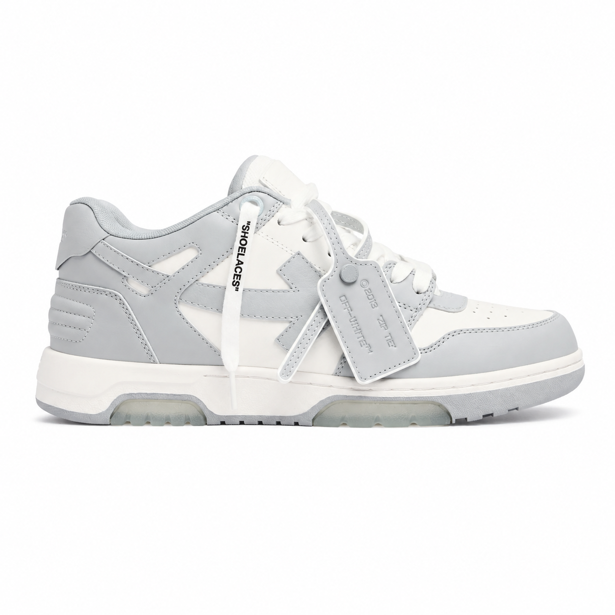 Off-White Out Of Office Leather White Light Grey