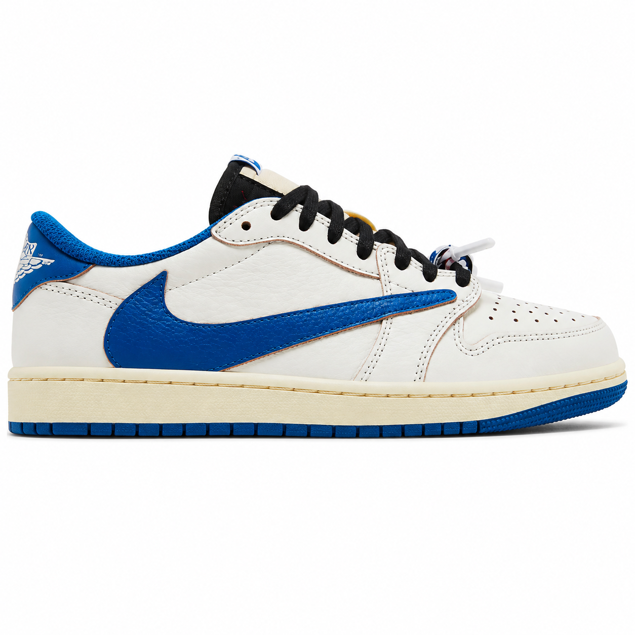 Fragment Design x Travis Scott x Air Jordan 1 Retro Low OG SP 'Sail Military Blue'