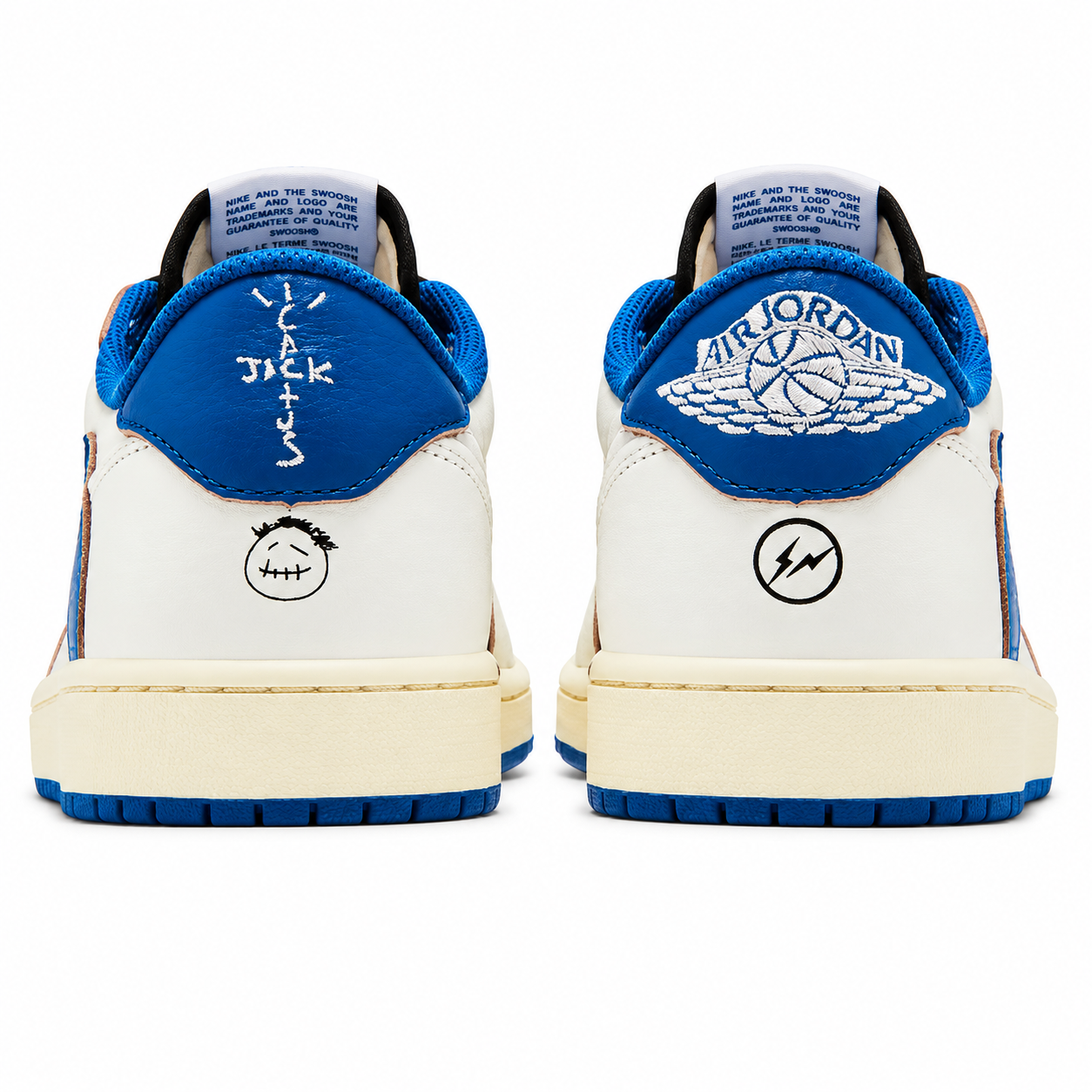 Fragment Design x Travis Scott x Air Jordan 1 Retro Low OG SP 'Sail Military Blue' - Imagen 4