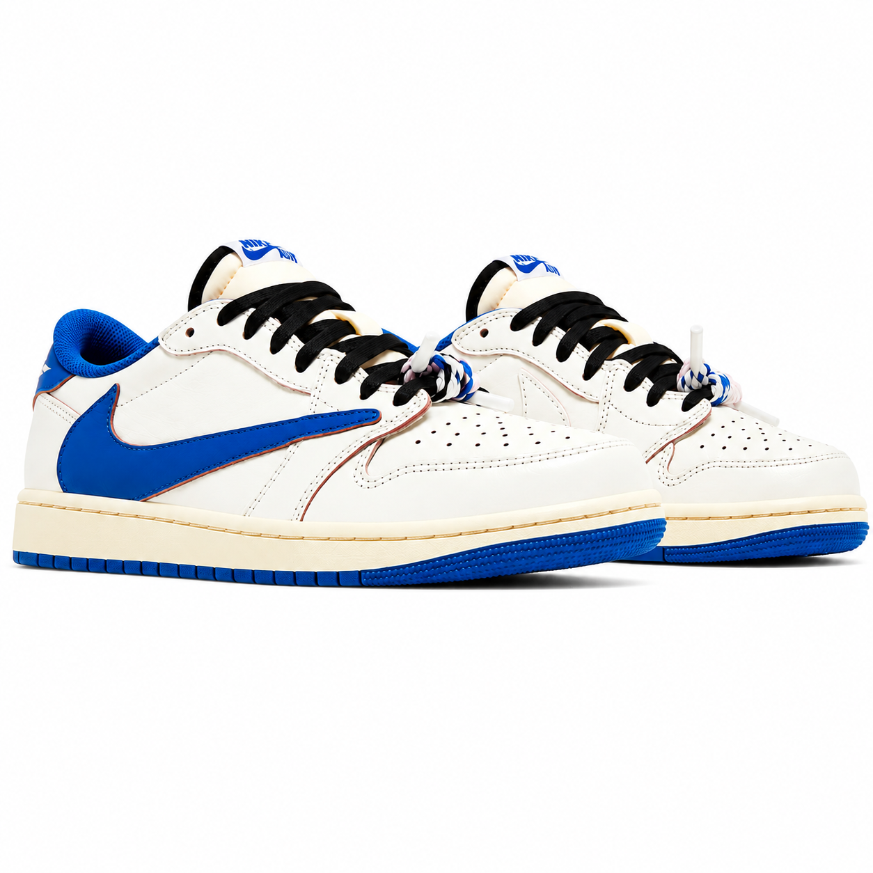 Fragment Design x Travis Scott x Air Jordan 1 Retro Low OG SP 'Sail Military Blue' - Imagen 5